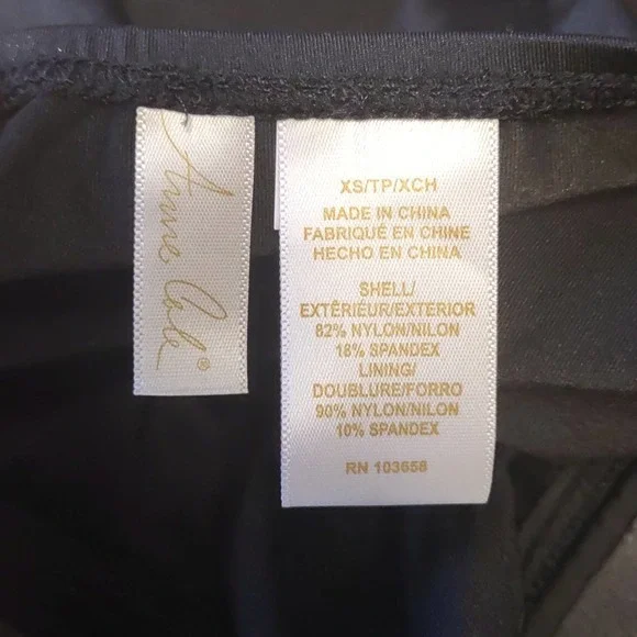 Anne Cole Twist Front Bandeau Tankini Swim Top XS Black - Picture 9 of 10